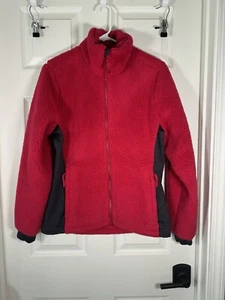 Helly Hansen Precious Fleece Sherpa Red/ Pink Zip Up Jacket Size Medium Womens - Picture 1 of 10