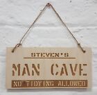 Personalised Man Cave Hanging Door Sign Wall Plaque Wooden Engraved Gift D1S-0