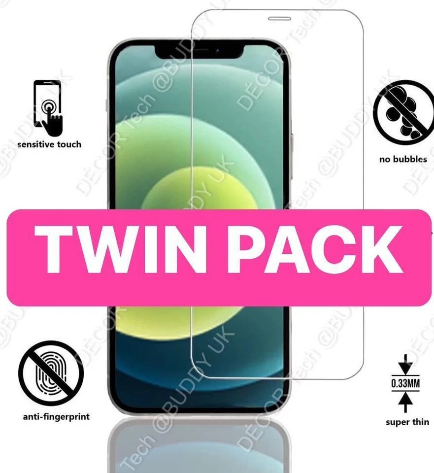 IPHONE TEMPERED GLASS SCREEN PROTECTOR For 15 13 12 14PRO MAX Mini X XR XS 8,7,6 - Image 1 of 3