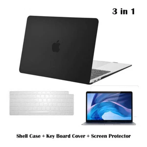 [3in1] For 2020 New Macbook Air/Pro 13.3" Hard Case Shell+KB Cover+LCD Protector - Picture 1 of 25