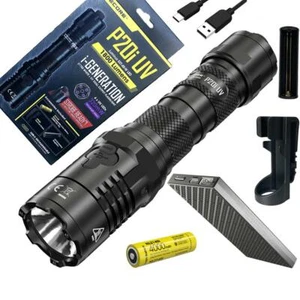 Nitecore P20i UV Rechargeable Flashlight w/Holster, Battery & 10000mAh Powerbank - Picture 1 of 12