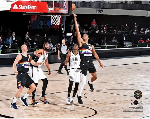 PJ Dozier Nuggets Unsigned 2020 Western Conference Semifinals Shooting Photo Cover
