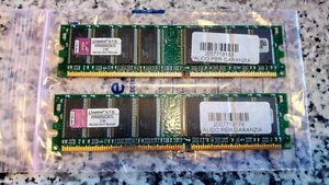 Kingston RAM 2GB (2x1GB) DDR-400 - KVR400X64C3A/1G - Foto 1 di 1