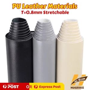 Smooth PU Marine Vinyl Leather Materials Easy Sew Staple Recover Repair Patches - Picture 1 of 10