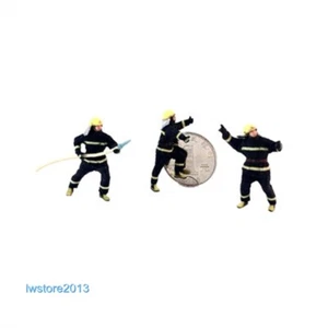 3pcs 1/50 Fireman Male Scene Props Miniature Figure Model For Cars Vehicles Toys - Picture 1 of 5