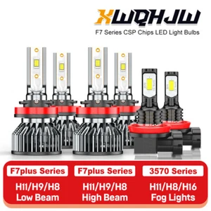 6Pcs For Jeep Grand Cherokee 2018-2021 Combo LED Headlight Fog Light Bulbs Kit - Picture 1 of 8