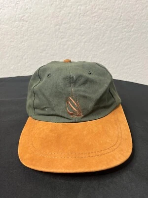 Boné Nautica chapéu alça verde vela iate clube aba de couro - Imagem 1 de 4