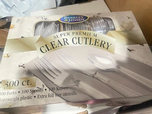 Berkley Jensen Plastic Forks, Spoons & Knives 300 ct. - Clear(U5) - Picture 1 of 4