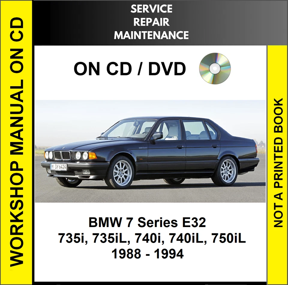 BMW 735i 735iL 740i 740iL 750iL 1988 - 1994 SERVICIO REPARACIÓN TALLER MANUAL CD Foto 1 de 1