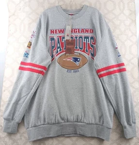 Sudadera Mitchell & Ness New England Patriots Throwback cuello redondo para hombre XL alta - Imagen 1 de 14