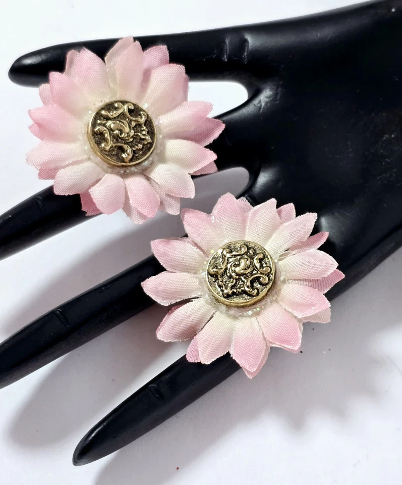 Margeriten Ohrclips Blumen Ohrringe - Bild 1 von 4