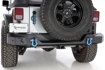 For Jeep Wrangler JK 18 TrailGuard Full Width Black Powder Coated Rear HD Bumper Foto 1 de 4