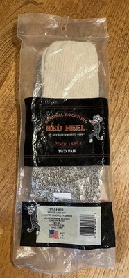 Calcetines Mono Tacón Rojo Rockford Original Vintage Fox River 1 Par LG 10-11 Foto 1 de 4