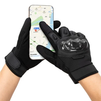 Alpine Swiss Mens Motorcycle Riding Gloves Touchscreen Outdoor Gloves with - Image 1 of 4