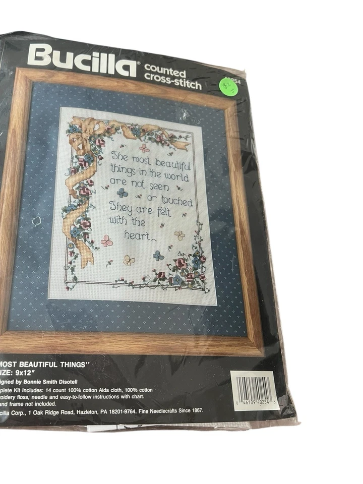 Kit punto de cruz contado Bucilla Most Beautiful Things 9x12 Foto 1 de 3