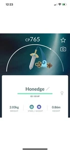 ⚔️Honedge PvP Nivel 20 PKMN Go 🌊comercio - Imagen 1 de 1