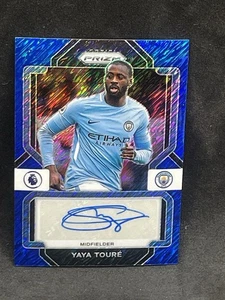 2022 Panini Prizm Premier League Signatures Blue Shimmer Yaya Toure Touré Auto - Picture 1 of 2