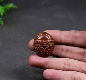Ancient Antique Tibetan Himalayan Hetian Jade BeadTalisman Beads - Picture 1 of 12