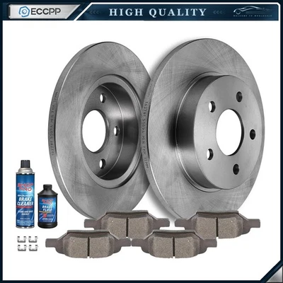 Rear Brake Pads And Rotors for 2008-2010 Chevrolet HHR 2004-08 Chevrolet Malibu Foto 1 de 4