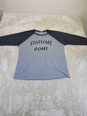  Sublime With Rome Logo LBC Grey 3/4 Sleeve Baseball Jersey T-Shirt Size Xl - Image 1 of 4