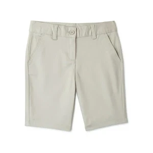 Wonder Nation Stretch Bermuda Uniform Shorts Blue or Warm Beige Size 5 to 8 - Picture 1 of 7