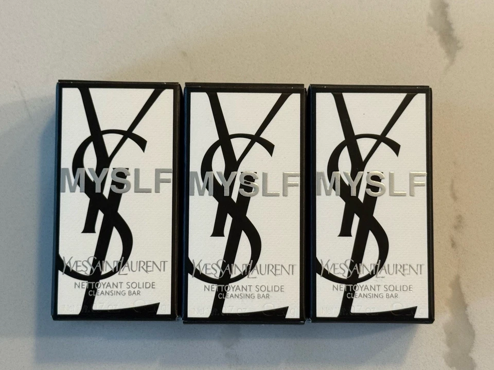 3 mini barras de limpieza YSL MYSLF tamaño de viaje 0,7 OZ/20 g colonia perfumada Foto 1 de 4