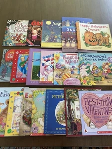 Lot of 18 Childrens Picture Books Halloween Thanksgiving Christmas Easter etc - Imagen 1 de 1
