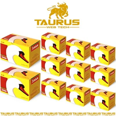 3300 x SWAN SLIM Filter Tips Cigarette Tobacco Rolling Smoking Red UK FREE P&P - Image 1 of 3