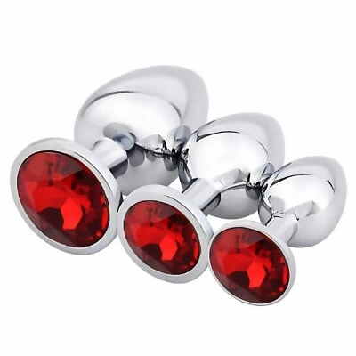 Butt Anal Plug Dildo Stainless Steel ROUND Butt Plug SAME DAY SHIPPING - Image 1 of 4