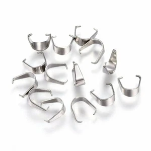 50er SET EDELSTAHL STÜRMME 7x6,5x3mm BINDUNG Aufhänger Klappanhänger - Bild 1 von 1