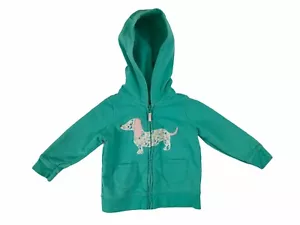 Carter's Hoodie For Toddlers - Size 12 Months - Green - Weiner/Sausage Dog - Picture 1 of 9