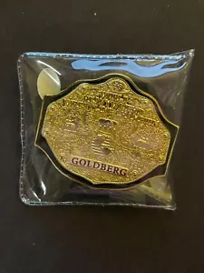 Loot Crate WWE World Heavyweight Champion Pin WCW Goldberg Slam Crate BIG GOLD - Picture 1 of 2