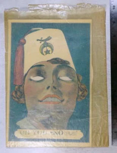 Shrine Souvenir Auto Decal???, Circa 1930's , Unused, Very Unusual - Picture 1 of 4