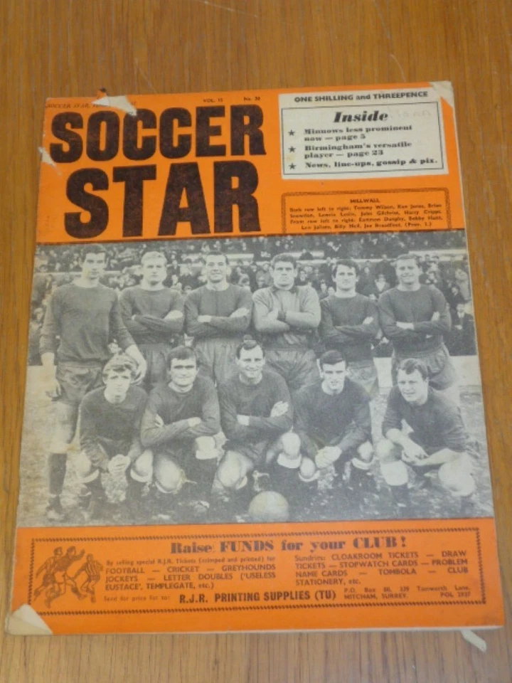 SOCCER STAR 27TH JANUARY 1967 VOL 15 #20 MILLWALL UK MAGAZINE = - Image 1 of 1