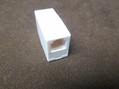 RJ12 6P6C 6-PIN FEMALE to FEMALE CABLE CONNECTOR COUPLER PHONE NETWORK - Image 1 of 3