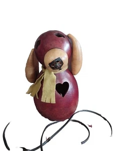Escultura luminaria iluminada vintage GALERÍA 30 perro calabaza primitiva 12 3/4" - Imagen 1 de 5