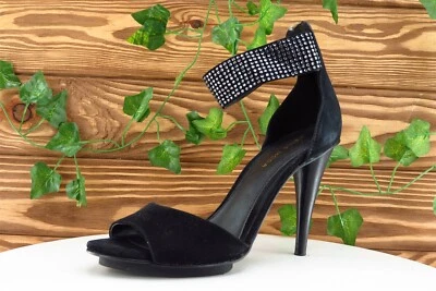 Pelle Moda Women Sz 7.5 M Black Stiletto Leather Shoes - Image 1 of 4