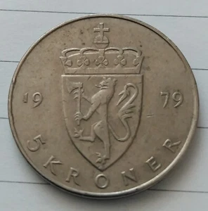 5 Kroner 1979, Norway  - Picture 1 of 2