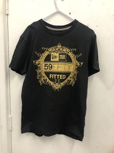 New Era 59 Fifty Fitted T Shirt Black Large - Picture 1 of 4