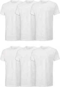 Fruit of the Loom Men's Eversoft Crew T-Shirt Soft Cotton Stay-Tucked Pack of 6 - Picture 1 of 6