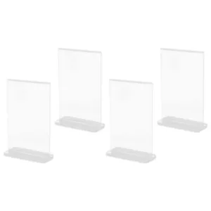 4pcs Clear Menu Display Stand Desktop Poster Holder Acrylic Sign Holder for - Picture 1 of 19