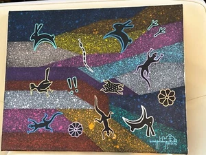 RICHARD LOMAWINMA DAWAVENDAWA HOPI Acrylic Original PAINTING ON CANVAS 16" X 20" - Picture 1 of 4