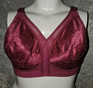 Playtex 18 Hour Ultimate Shoulder Comfort Wireless Bra Size 44D Signature Berry - Picture 1 of 7