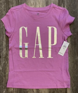 Kids Gap Logo Violet T-Shirt - Girls Size XS 4-5 NWT - Picture 1 of 6