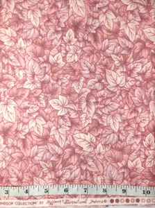 Windsor Collection Tonal Pink Packed Ivy Hoffman Cotton Fabric 27"x44" Remnant - Picture 1 of 2