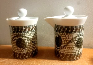 Dansk Mosaik EDERA Milchkännchen & Zuckerdose mit Deckel Set", Portugal, TOP - Bild 1 von 10