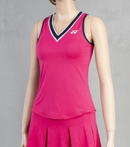YONEX 2023 France Open Games Women's Sleeveless Top Tennis Tank Pink NWT 20692EX - Picture 1 of 5