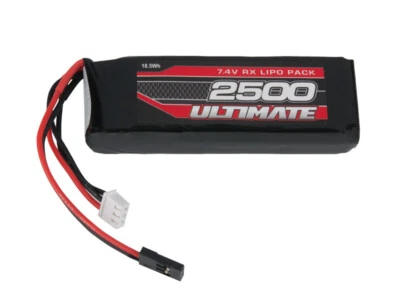 Ultimate RC LiPo Akku 7.4V 2S 2500mAh Empfänger  JR Stecker - Bild 1 von 4