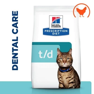 HILL'S Hills Prescription Diet TD Dental Care Dry Food for Cats (Chicken) 1.5Kg, 3Kg