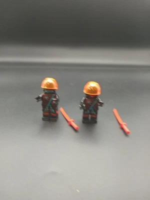  Lego Ninjago Minifigure Red Visor 404 Torso w/Weapon 71712 Prime Empire X2  - Image 1 of 4